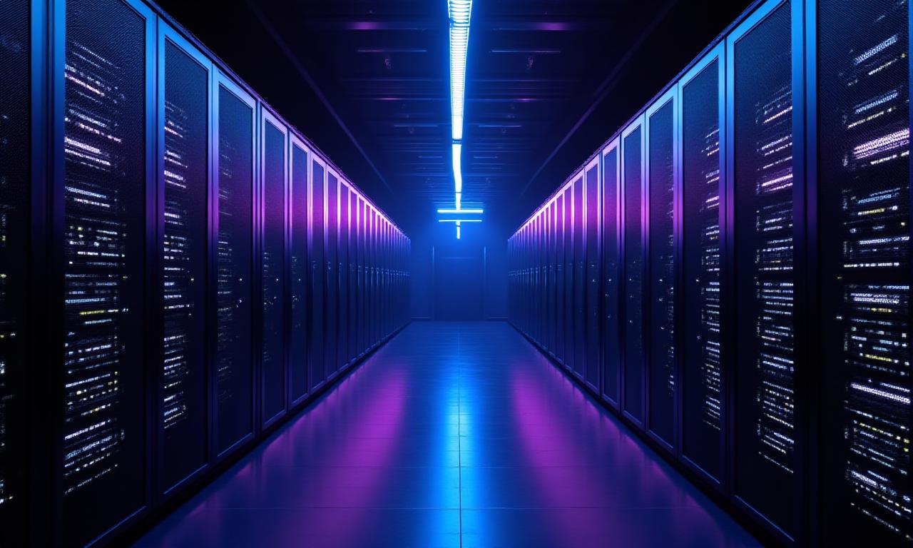 Infrastructure technologique moderne et futuriste